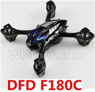 DFD F180C Parts-01 Upper and bottom shell cover-Blue(Can only be used for F180C) For DFD F180C RC Quadcopter parts,RC Drone parts